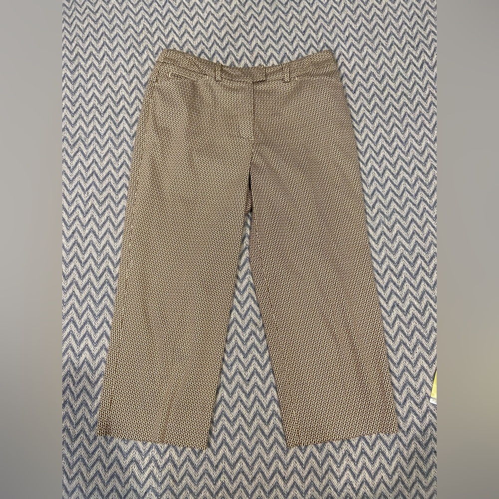 Talbots Petites Patterned Cropped Pants Size 8p B… - image 4